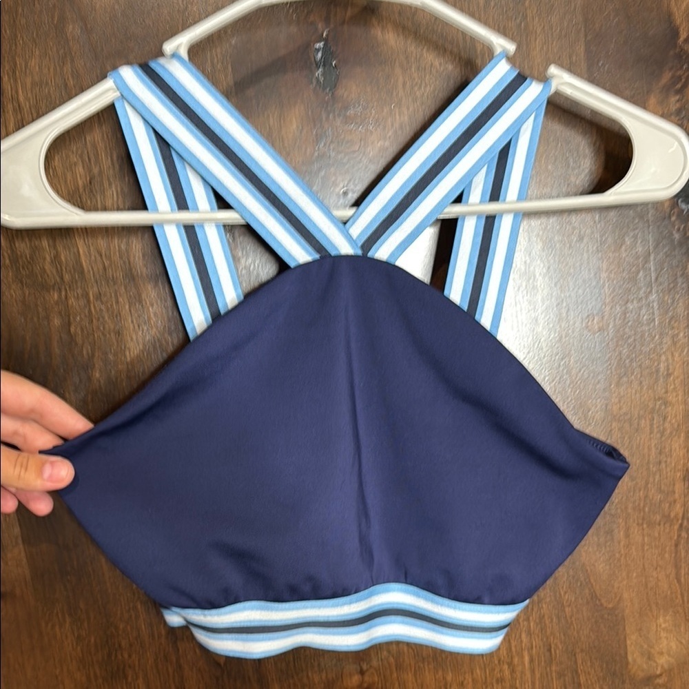 NWOT ELEVEN BY VENUS WILLIAMS Champs Halter Sports Bra in Admiral Navy Size M